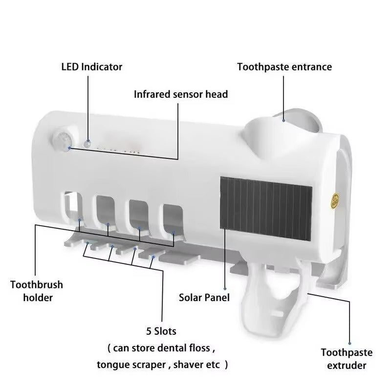UV Toothbrush Sterilizer & Wall Mounted Toothbrush Holder